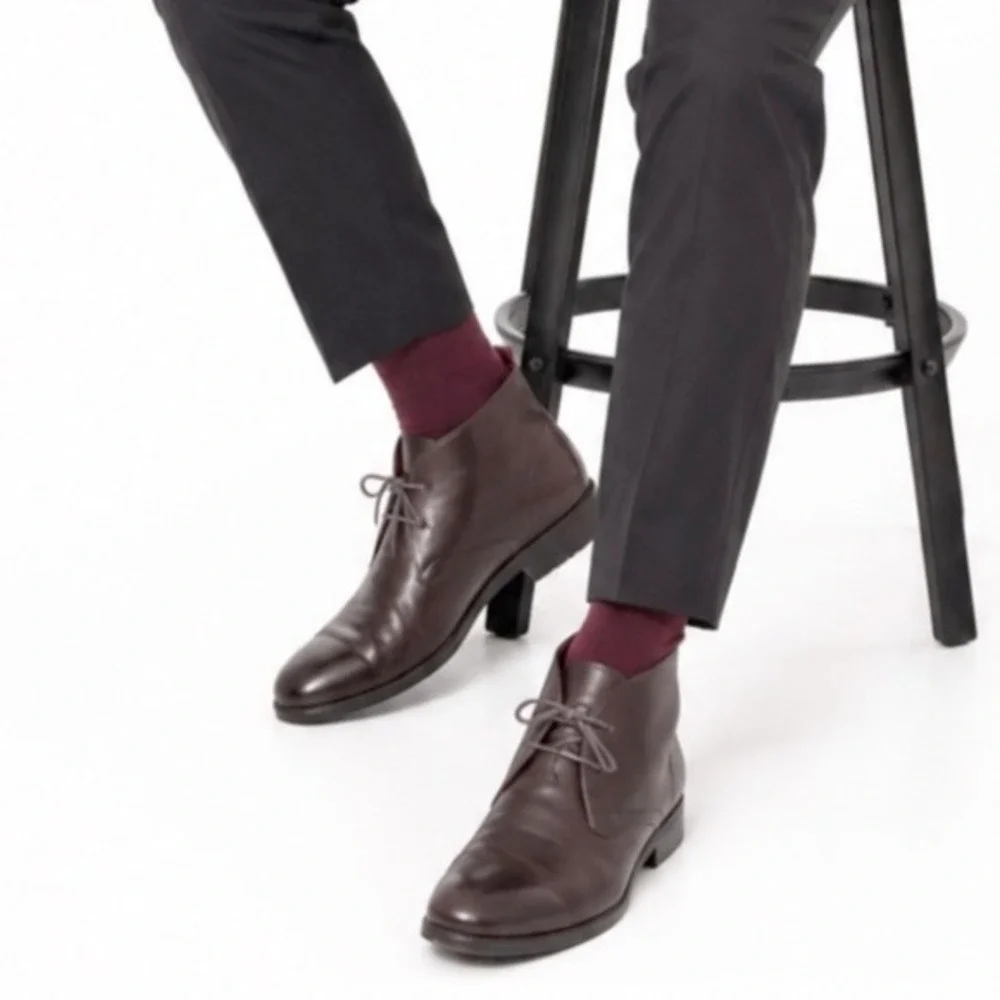 Bachrach Leather Chukka Boots Brown Lace Up Ankle Dress Shoes‎ 14 Preppy 48-05